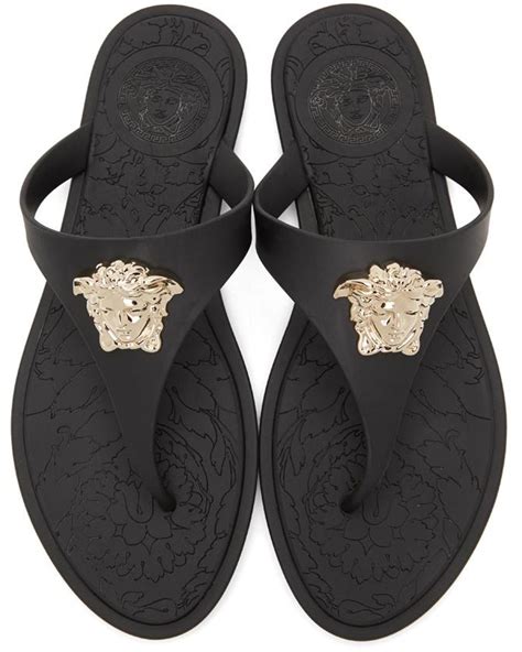 versace women's palazzo medusa flip flops stores|Versace Medusa '95 Leather Flip Flops .